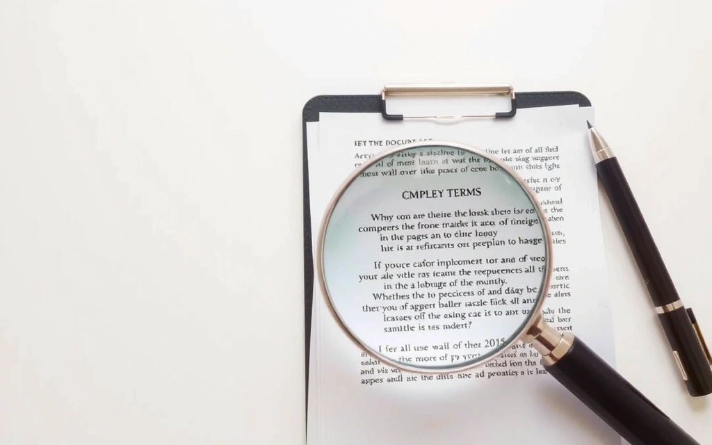 Document legal cu o lupă